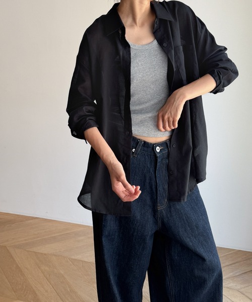 ブラウス シャツ El mar　コットンナイロン半袖シャツ レディース タイムセール25%OFF】El marコットンナイロン半袖シャツ | CANAL