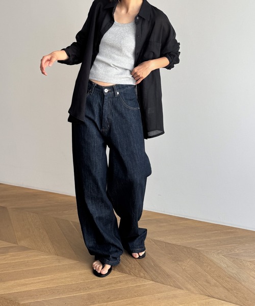 ブラウス シャツ El mar　コットンナイロン半袖シャツ レディース CANAL JEAN ブラウス シャツ El mar コットンボイルシアーシャツ