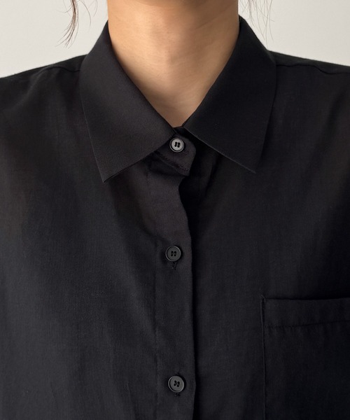 ブラウス シャツ El mar　コットンナイロン半袖シャツ レディース タイムセール25%OFF】El marコットンナイロン半袖シャツ | CANAL