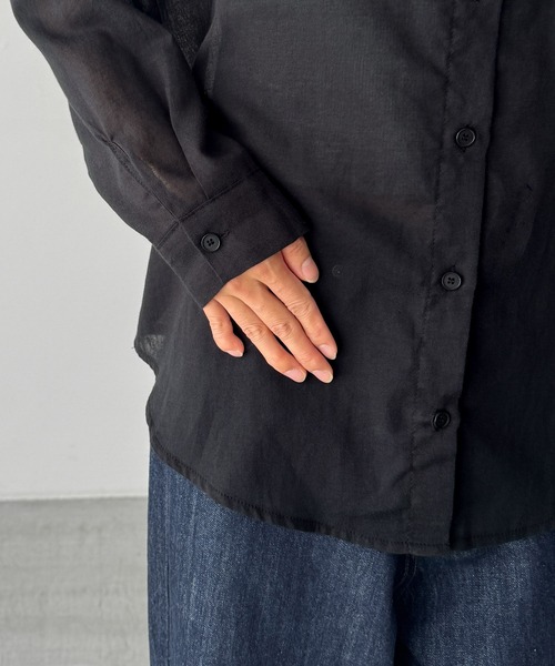 ブラウス シャツ El mar　コットンナイロン半袖シャツ レディース タイムセール25%OFF】El marコットンナイロン半袖シャツ | CANAL