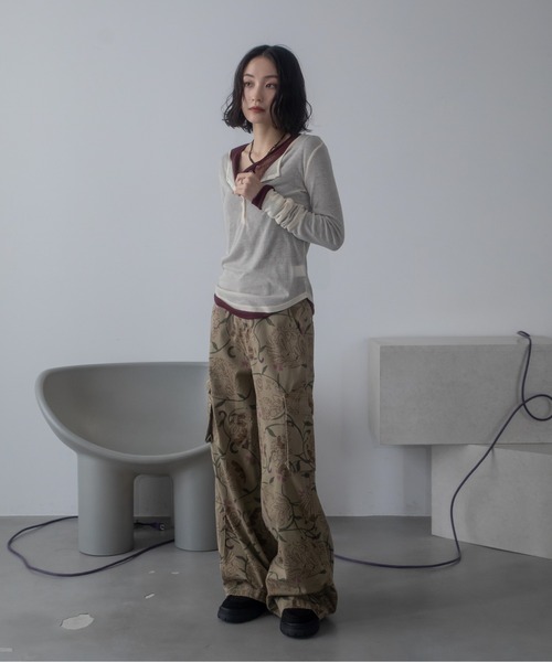 tシャツ ヘンリーネックシアートップス レディース : ZOZOTOWN
