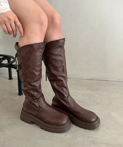 ブーツ ベルトロングブーツ レディース : ZOZOTOWN Yahoo!店 - 通販