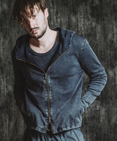 NO ID. パーカー mpa3936- フライスハイネックZIPパーカ(857006-312T