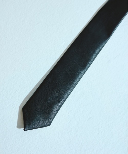 Camphor wood ネクタイ Slim Faux Leather Tie / スリムPUレザー