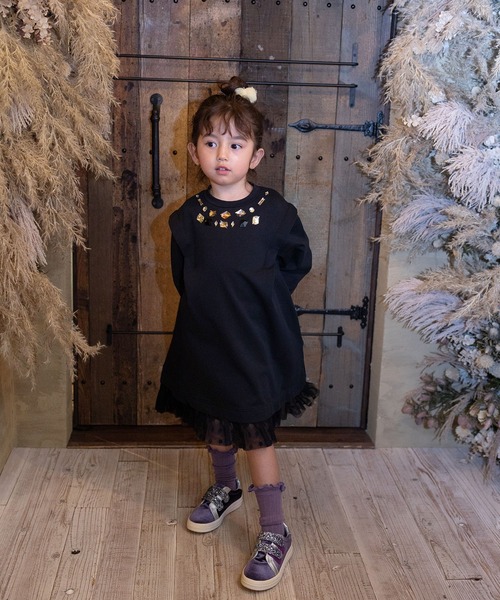 Rora（ローラ） ワンピース 入学式 卒園式 ダリア ストーンワンピース 