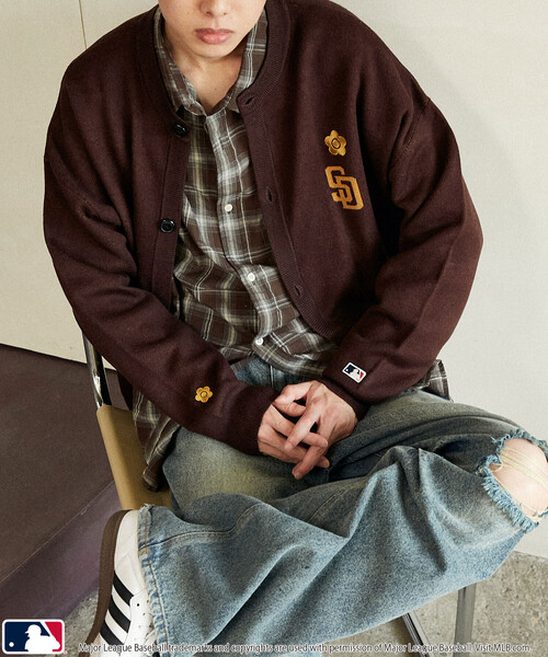 MLB カーディガン × MARY QUANT/エムエルビー × マリークワント MLB