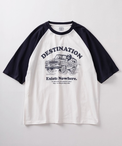 tシャツ 「84」ラグラン 6分袖 グラフィック プリントTシャツ メンズ