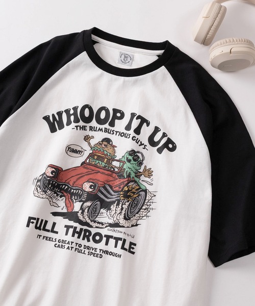 tシャツ 「84」ラグラン 6分袖 グラフィック プリントTシャツ メンズ