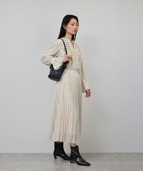 ロペ（ROPE’）/スクエアドットプリントププリーツスカート ROPE'（ロペ） スカート スクエアドットプリントププリーツスカート