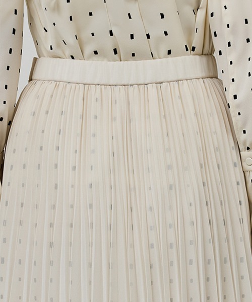 ROPE'（ロペ） スカート スクエアドットプリントププリーツスカート