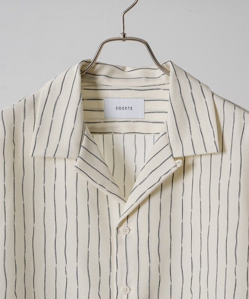 「soerte」 半袖シャツ 3 ブラック メンズ_画像4