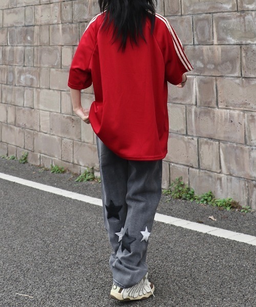 「CELENA BEATS」 半袖Tシャツ L レッド メンズ_画像9