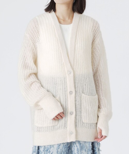 LOVELESS（ラブレス） カーディガン メッシュニットオーバー