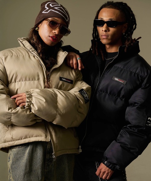 FUBU（フブ） ダウンジャケット ダウン ロゴ ワッペン ショート丈 長袖