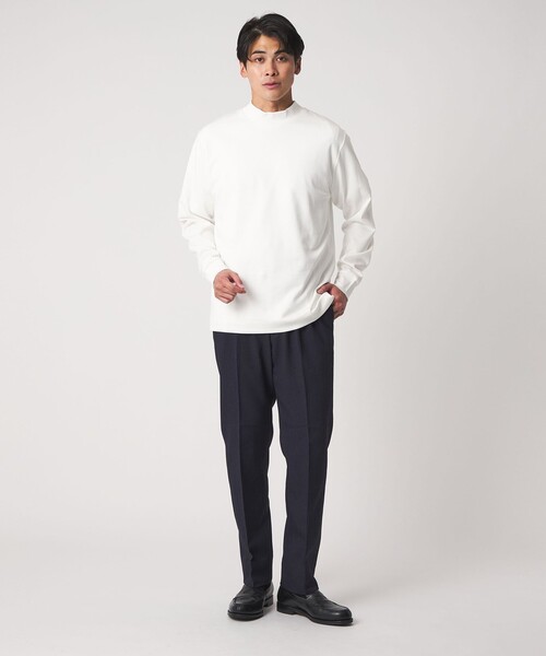 A DAY IN THE LIFE tシャツ コットン シルケット ポンチ モックネック