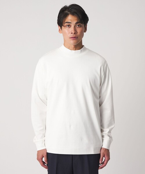 A DAY IN THE LIFE tシャツ コットン シルケット ポンチ モックネック