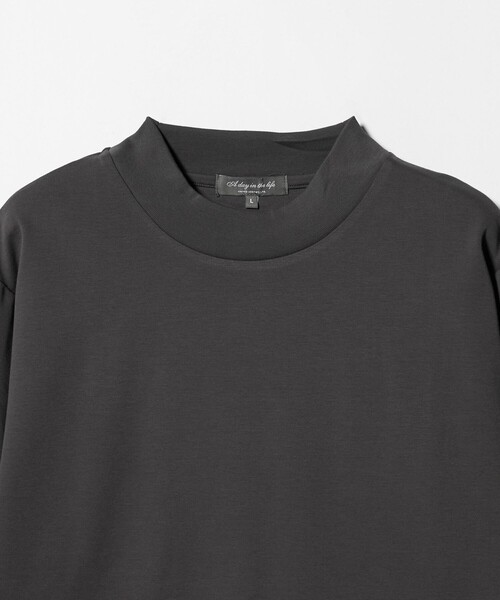 A DAY IN THE LIFE tシャツ コットン シルケット ポンチ モックネック
