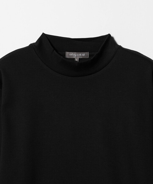 A DAY IN THE LIFE tシャツ コットン シルケット ポンチ モックネック