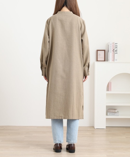 Quelle Chance（ケルシャンス） シャツワンピース 刺繍入多釦