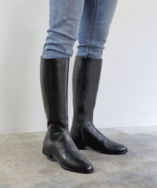 「MODE KAORI」 ロングブーツ 22.5cm ブラック レディース_画像4