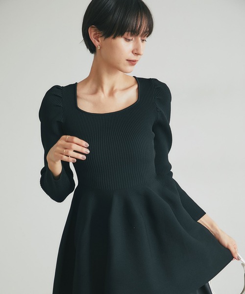 &. NOSTALGIA（ノスタルジア） ニット セーター スクエアネックニット