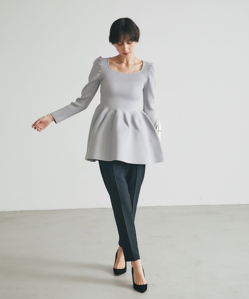 &. NOSTALGIA（ノスタルジア） ニット セーター スクエアネックニット