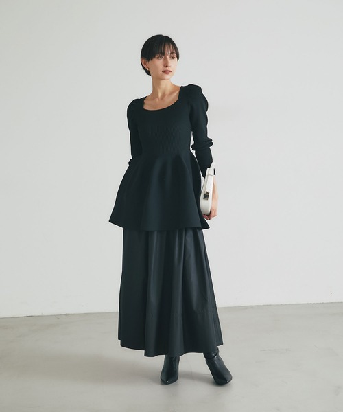 &. NOSTALGIA（ノスタルジア） ニット セーター スクエアネックニット