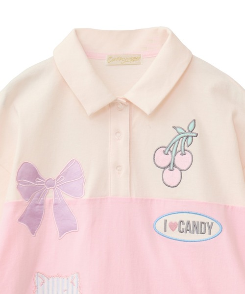 「Candy Stripper」 半袖カットソー FREE イエロー レディースの画像