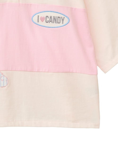 「Candy Stripper」 半袖カットソー FREE イエロー レディースの画像