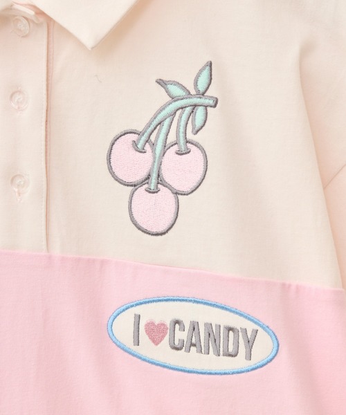 「Candy Stripper」 半袖カットソー FREE イエロー レディースの画像