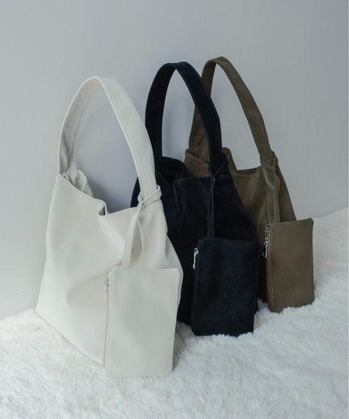 on：nue（オンニュ） トートバッグ 「on:nue」ミニポーチ付きスエード