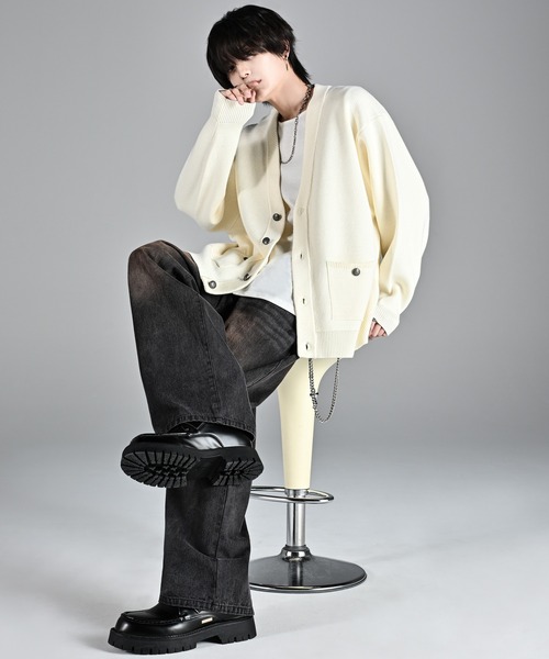 ADRER（アドラー） ニットカーディガン SMALL グレー メンズ