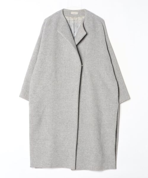 Deuxieme Classe ダブルフェイスノーカラーコート DEUXIEME CLASSE - Deuxieme Classe ダブルフェイスノーカラーコートの