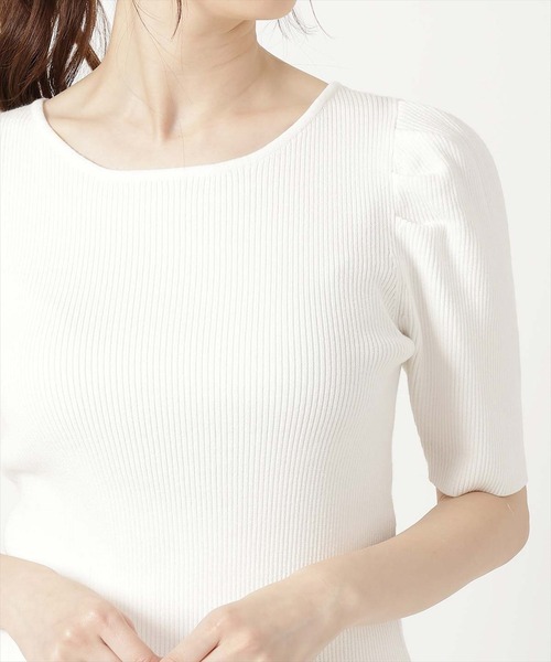 「WILLSELECTION」 半袖ニット MEDIUM オフホワイト レディース_画像5