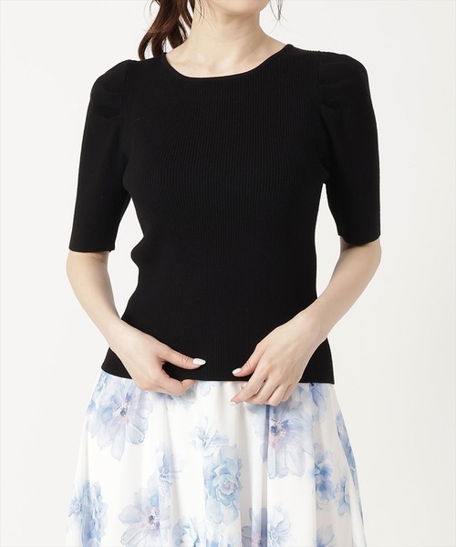 「WILLSELECTION」 半袖ニット MEDIUM オフホワイト レディース_画像8