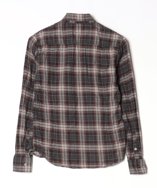 「LOUNGE LIZARD」 チェック柄長袖シャツ 1 グレー メンズ_画像2