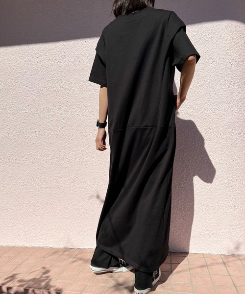 「AVIE」 半袖ワンピース 38 ベージュ レディース_画像5