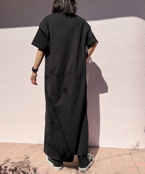 「AVIE」 半袖ワンピース 38 ベージュ レディース_画像6