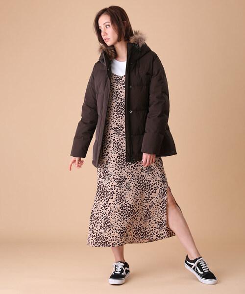 「FIRST DOWN」 ダウンジャケット MEDIUM ネイビー レディース_画像3