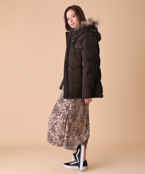 「FIRST DOWN」 ダウンジャケット MEDIUM ネイビー レディース_画像4