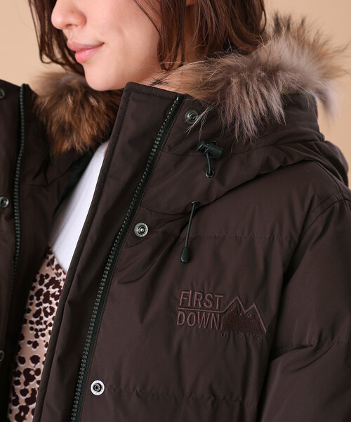 「FIRST DOWN」 ダウンジャケット MEDIUM ネイビー レディース_画像6
