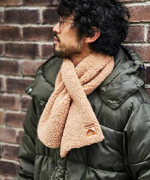 「POLeR」 マフラー「FREAK’S STOREコラボ」 ONE SIZE ベージュ メンズ_画像8
