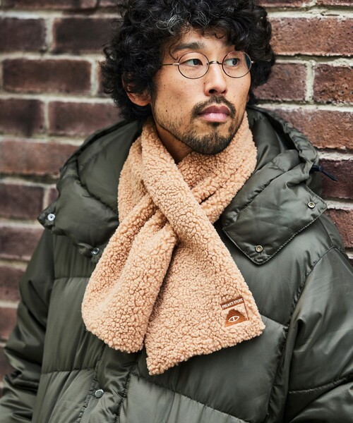 「POLeR」 マフラー「FREAK’S STOREコラボ」 ONE SIZE ベージュ メンズ_画像9