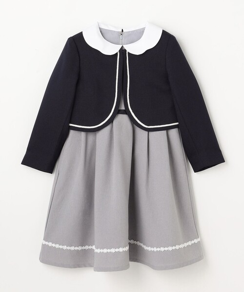ANY（エニィ） ワンピース 「2点セット」ノーカラー ボレロジャケット+