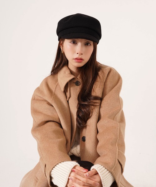 CEMO NEMO（セモネモ） 帽子 キャスケット 「ウール混」キャスケット