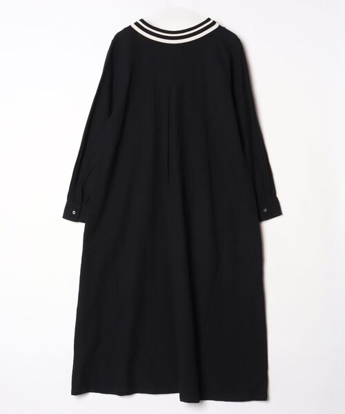 「Sunny clouds」 長袖ワンピース - ブラック レディース_画像2