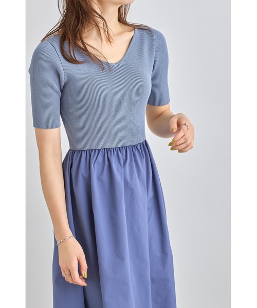 「&. NOSTALGIA」 ドッキングワンピース S ネイビー レディース_画像3