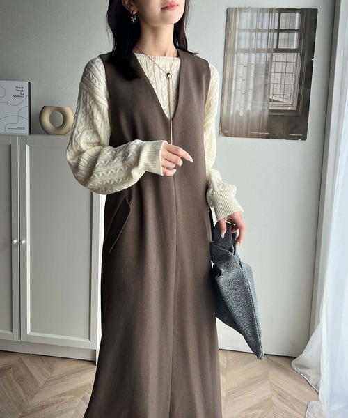 「classicalelf」 サロペットスカート MEDIUM ブラウン レディース_画像10