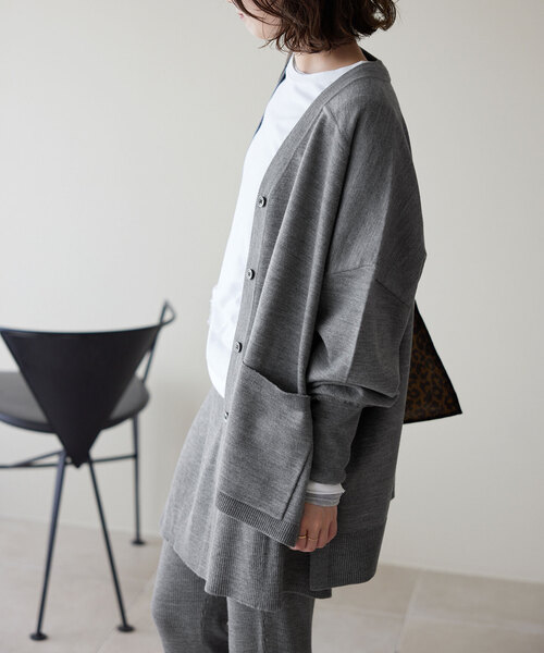 SLOBE IENA（スローブイエナ） ニットカーディガン FREE ブルー