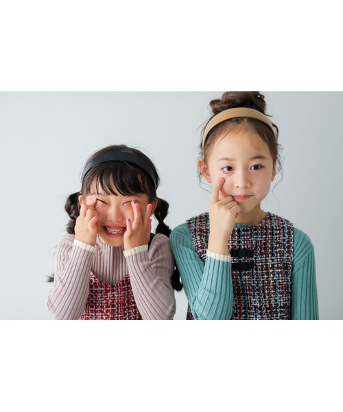 「nino」 「KIDS」長袖ニット X-LARGE ターコイズブルー キッズ_画像2